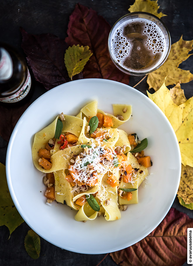 Syksyinen kurpitsapasta